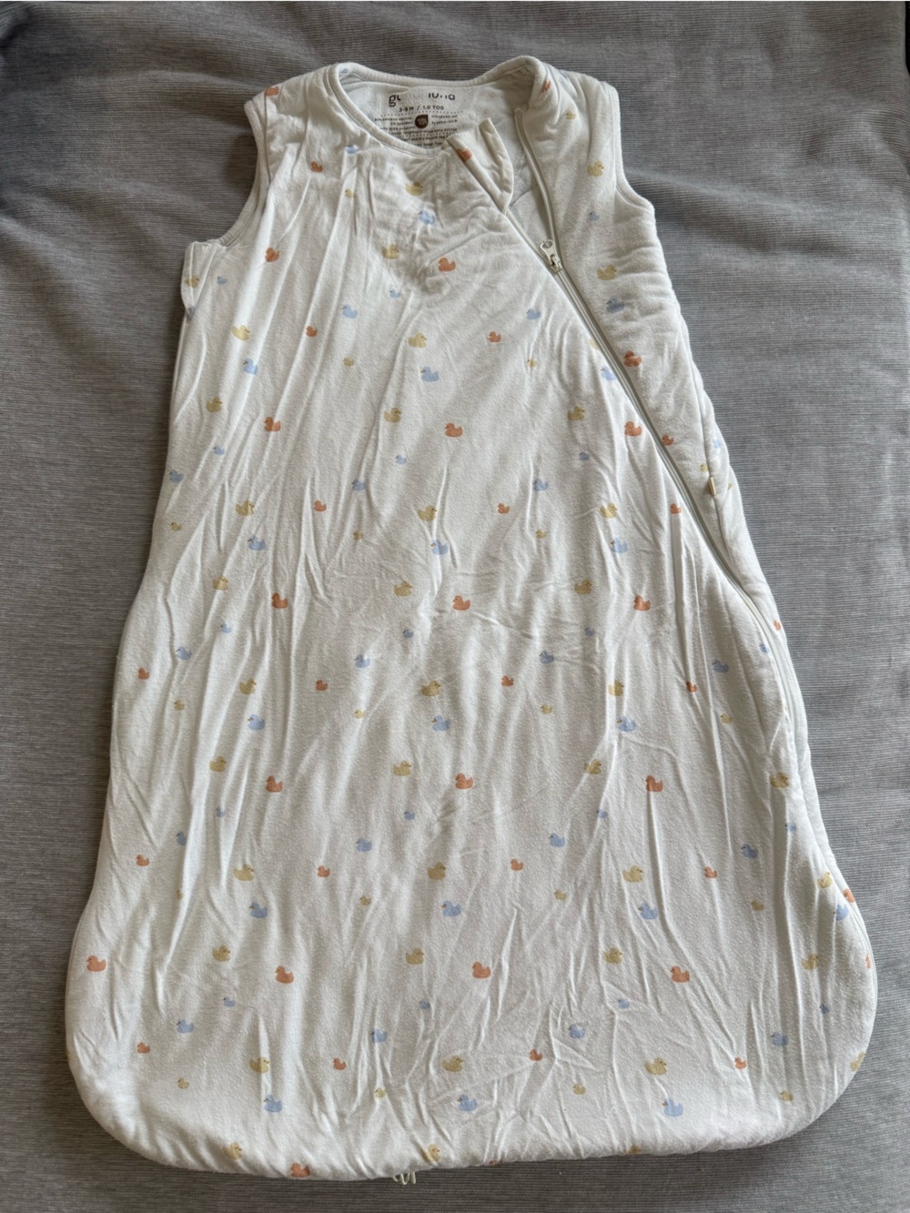 Gunamuna Transitional Sleeveless Zip Sleep Sack 1.0 tog: Duck Print